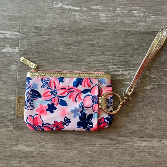 Lilly Pulitzer Printed Zip Top Wallet in Resort White Party Like A Lobstar - Picture 5 of 11